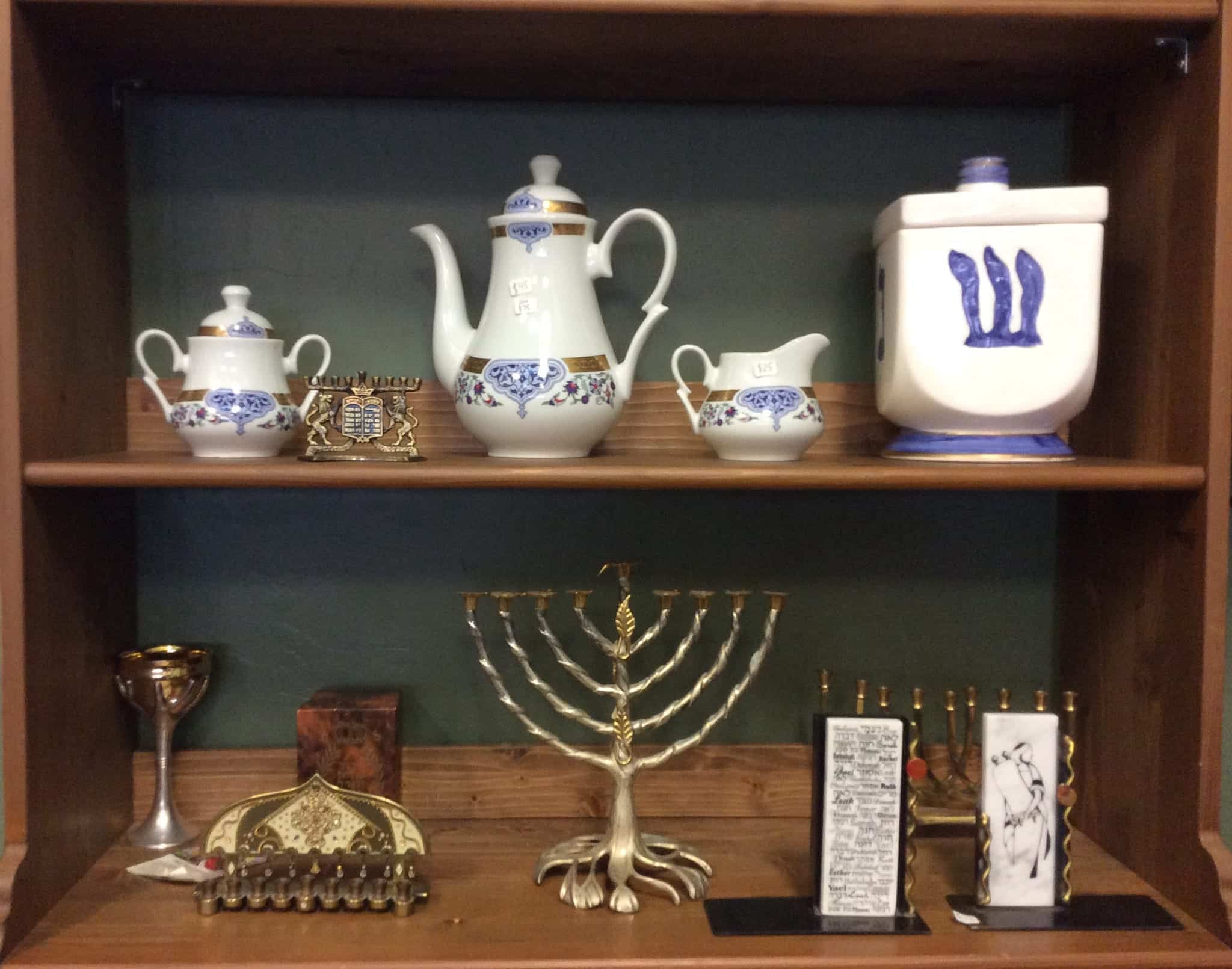 an assortment of kitchenware and decorations